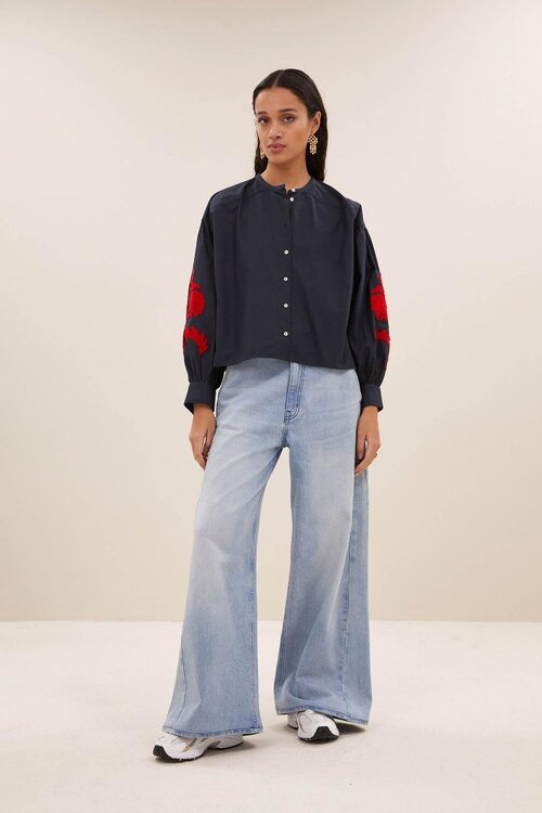 By Bar Indigo Blouse