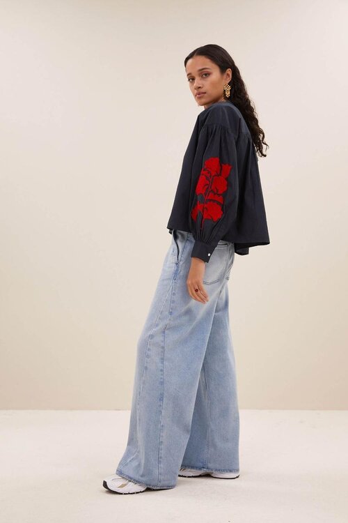 By Bar Indigo Blouse