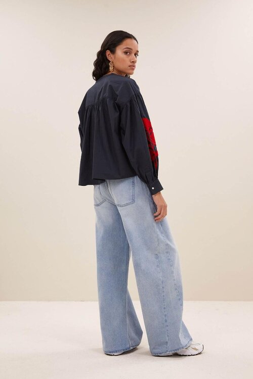 By Bar Indigo Blouse