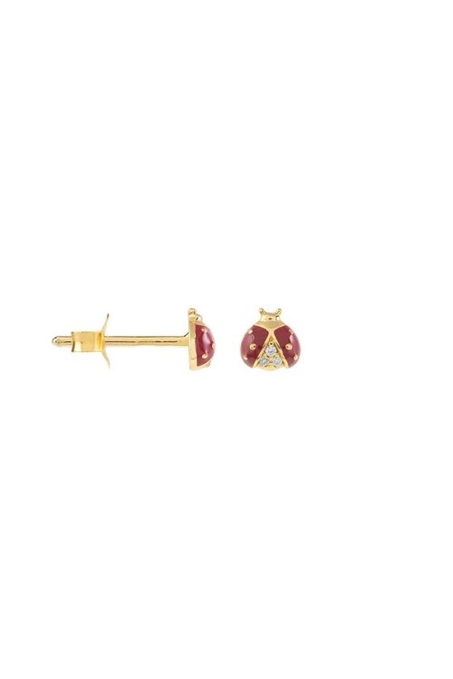 Anna & Nina Goud Single Lady Bug Stud