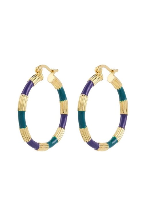 Anna & Nina Kleurrijke Archetaype Hoop Oorbellen