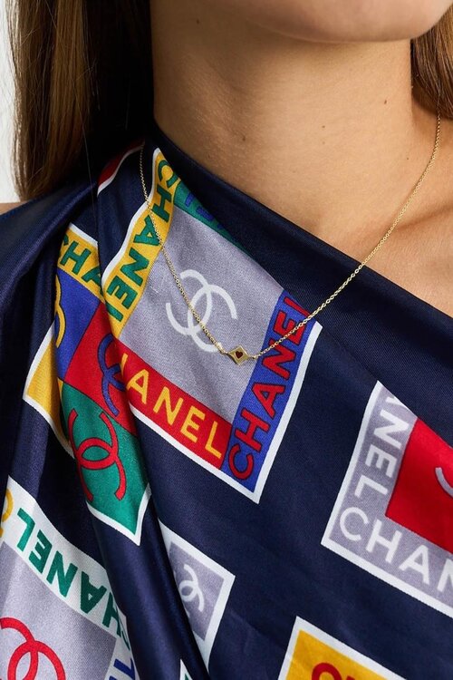 Anna & Nina Goud Lucky Card Necklace