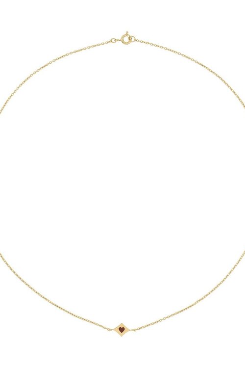 Anna & Nina Goud Lucky Card Necklace