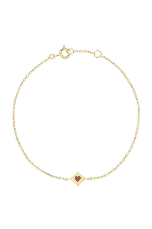 Anna & Nina Goud Lucky Card Bracelet