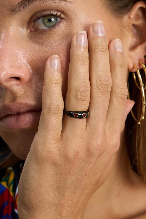 Anna & Nina Goud Queen of Hearts Ring