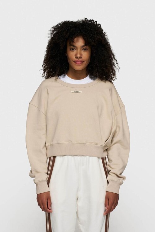 10Days Lichte aardetint cropped trui met plooidetails