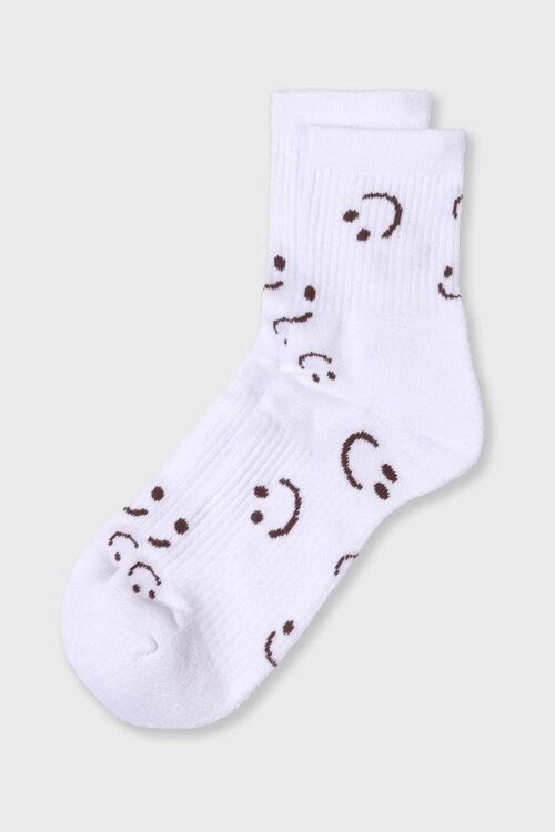 10Days White socks all-over smile
