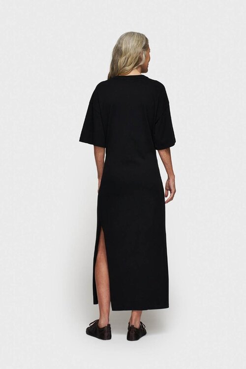 10Days Black tee dress gathering