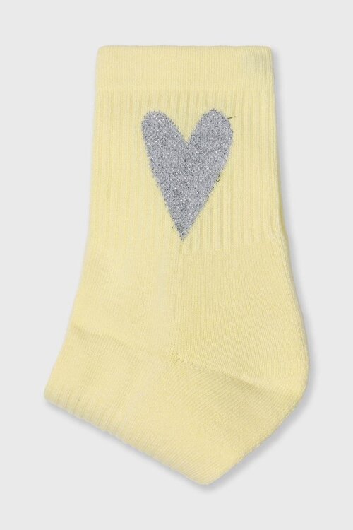 10Days Pastelgele sokken met hartjes