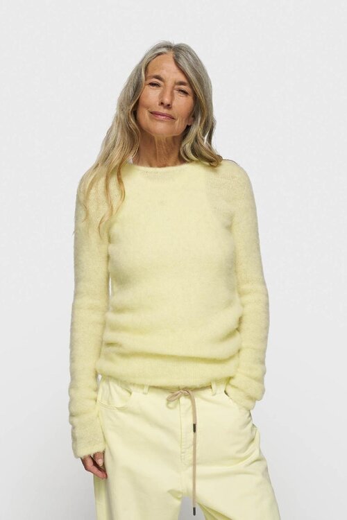 10Days zachte trui van pastelkleurig geel breisel
