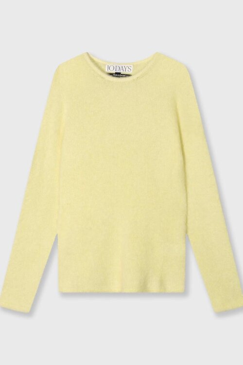 10Days zachte trui van pastelkleurig geel breisel
