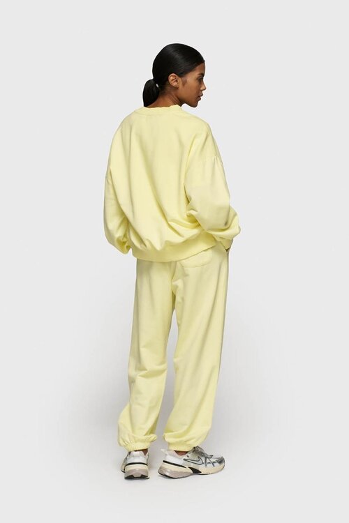 10Days pastel yellow oversized sweater logo