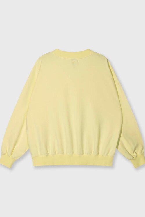 10Days pastel yellow oversized sweater logo