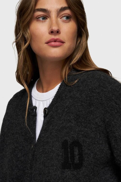 10Days Antra Melee zachte baseball gebreide cardigan