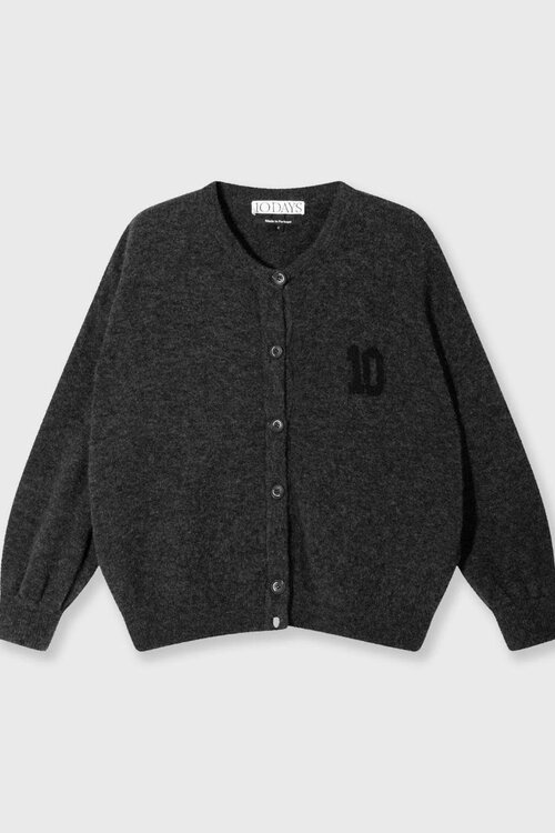 10Days Antra Melee zachte baseball gebreide cardigan