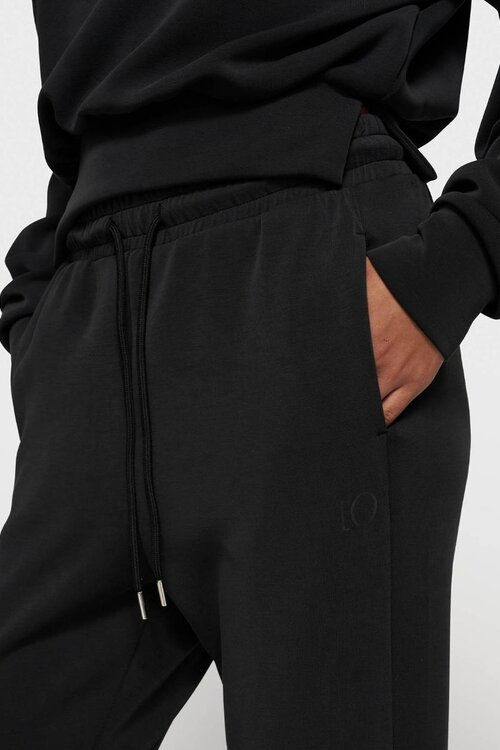 10Days Zwarte cropped sweater van zacht scuba-materiaal