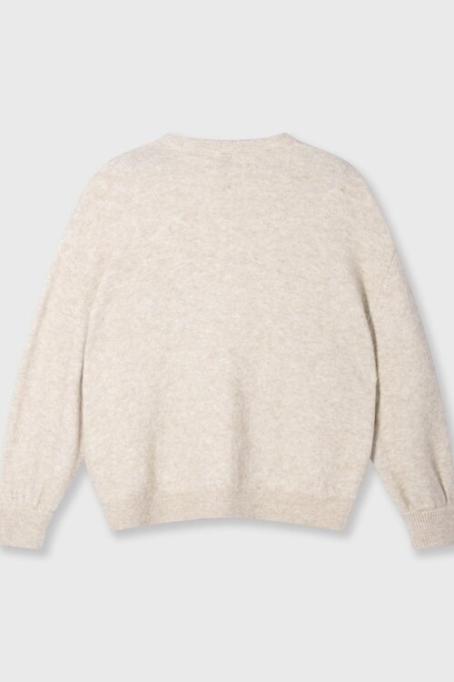 10Days zachte gebreide baseballvest in lichte aardetinten