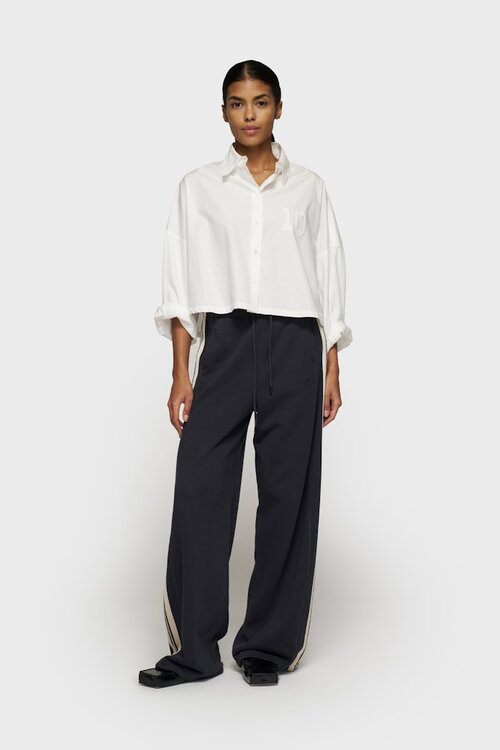 10Days Oversized cropped shirt in ecru