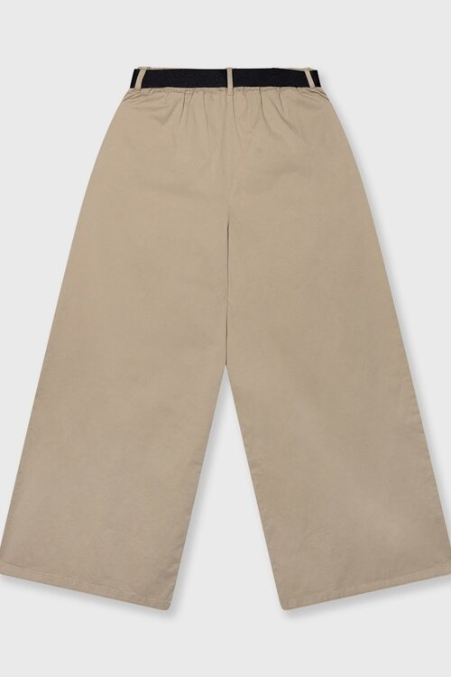 10Days lichtbruine wijde twill broek