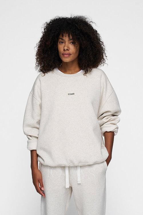 10Days Soft white melee THE CLEAN STATEMENT SWEATER