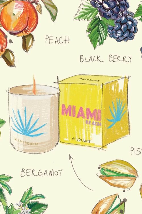 Assouline Miami Beachl Home Candle