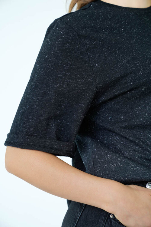 EST'SEVEN Blouse in Zwart