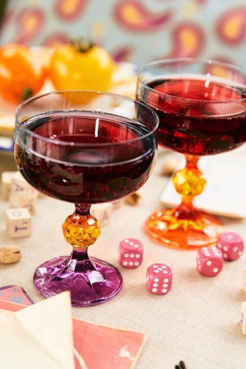 Anna & Nina Paradise Cocktailglas in kleur