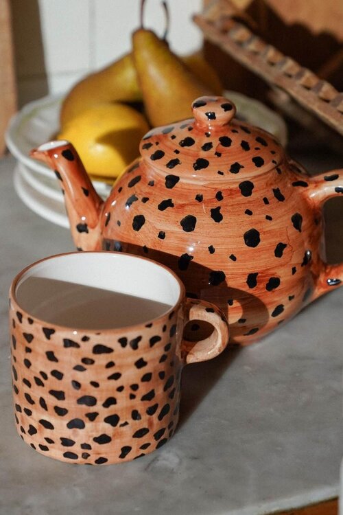 Anna & Nina Leopard Mok in Bruin