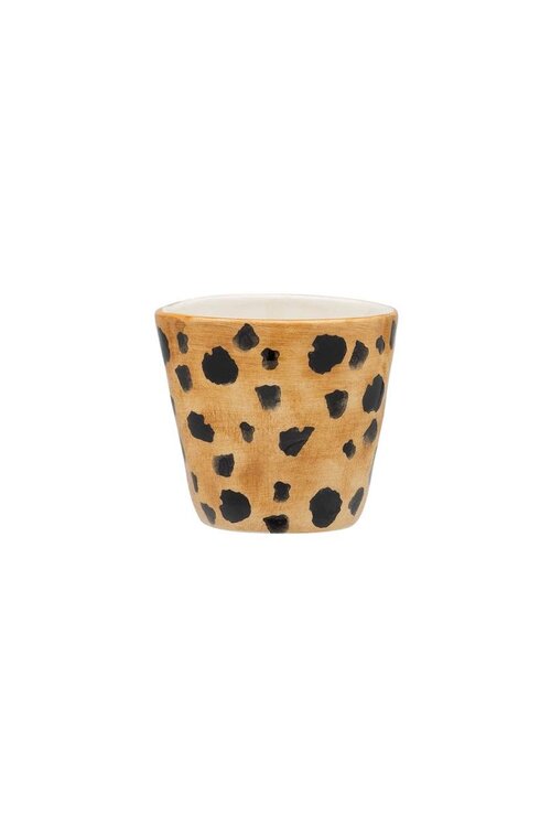 Anna & Nina Espresso Kopje in Bruin Luipaardprint