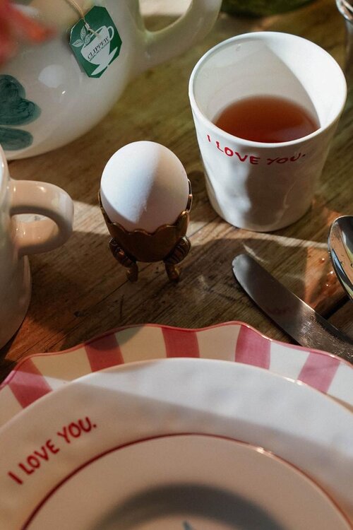 Anna & Nina Witte koffiemok "I Love You"