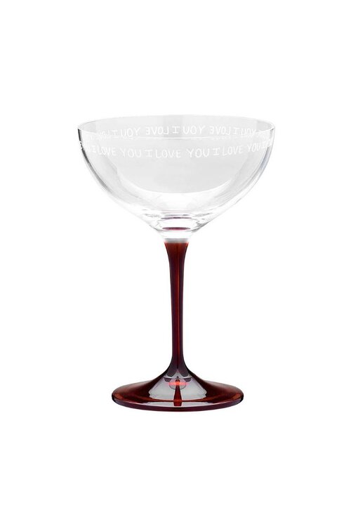 Anna & Nina Rood Champagneglas "I Love You"