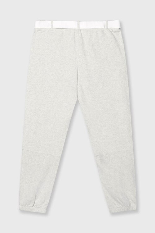 10Days Soft White Melee cropped jogger met riem en tape-details