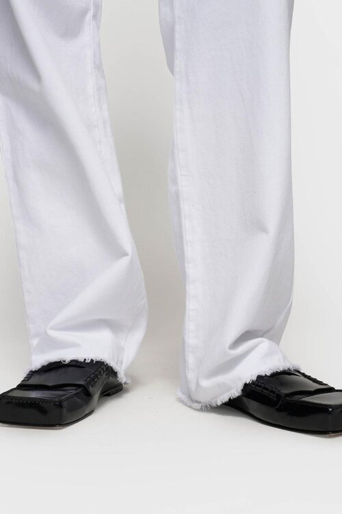 10Days Optic White straight leg pants twill