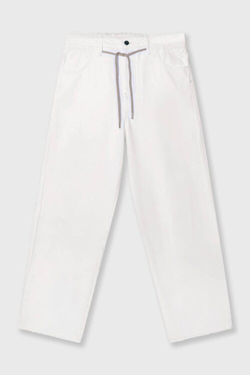 10Days Optic White straight leg pants twill