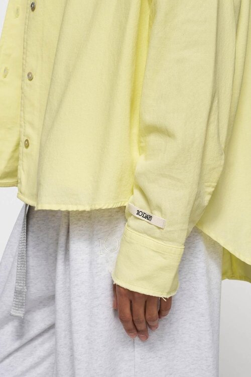 10Days pastel yellow pique shirt