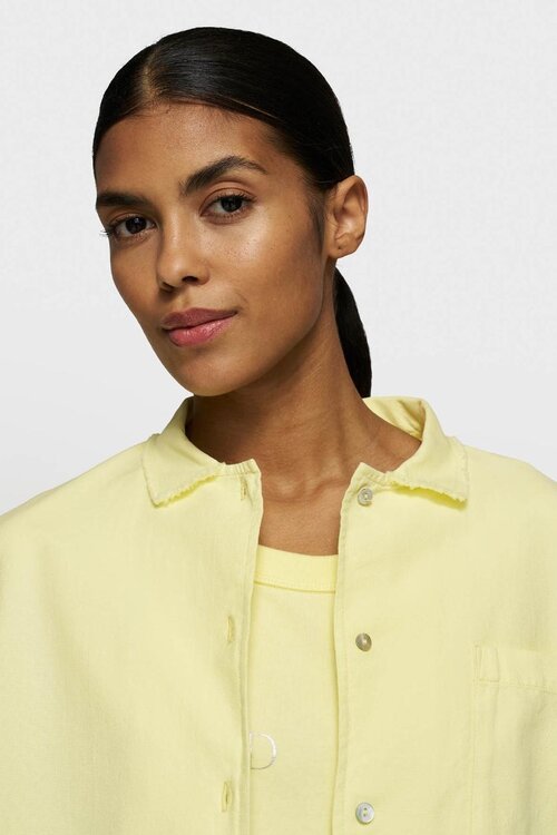 10Days pastel yellow pique shirt