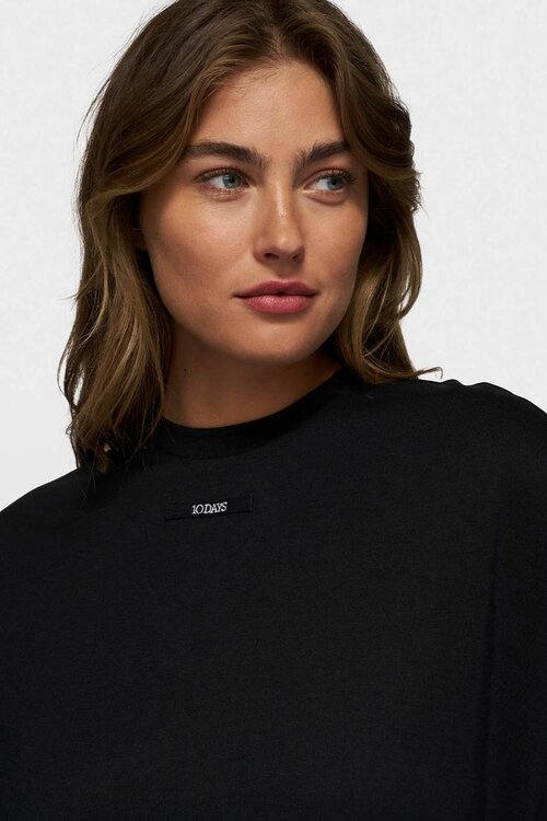10Days Black oversized tee jersey