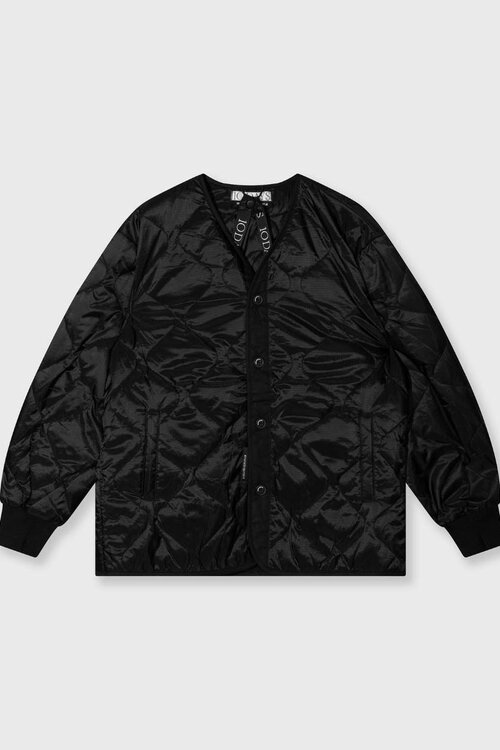 10Days Zwarte gewatteerde jas met lichte voering