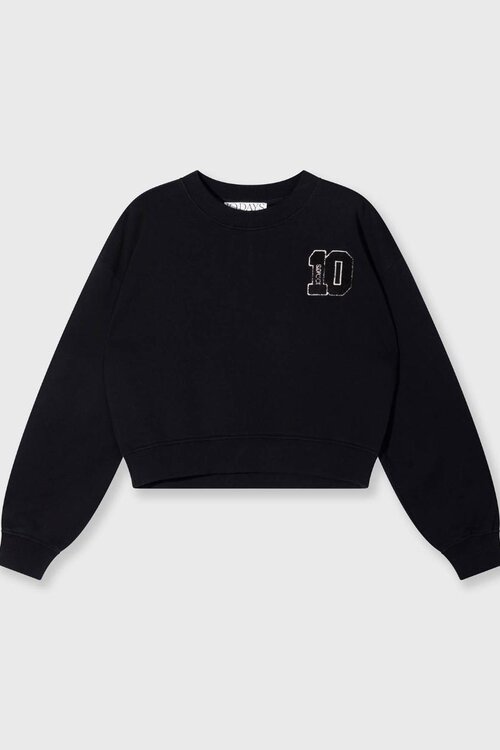 10Days Black cropped sweater 10