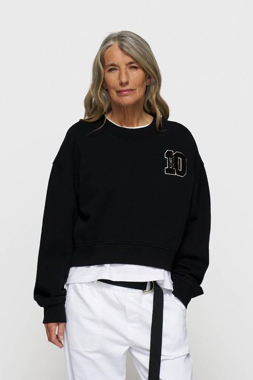 10Days Black cropped sweater 10