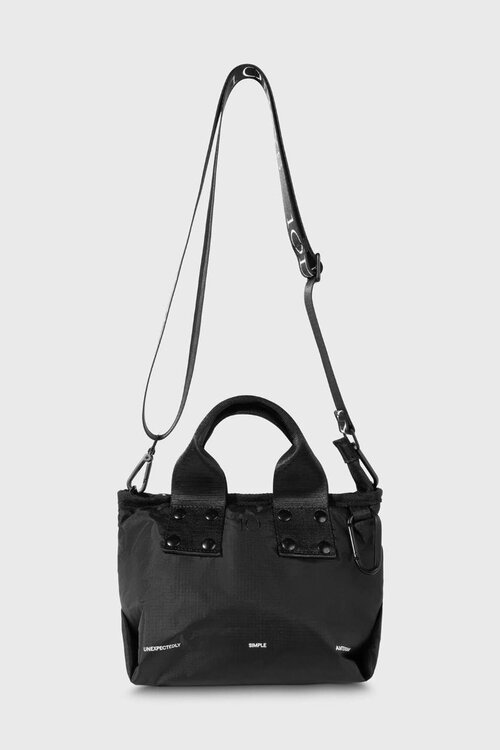 10Days Zwarte gewatteerde shopper klein