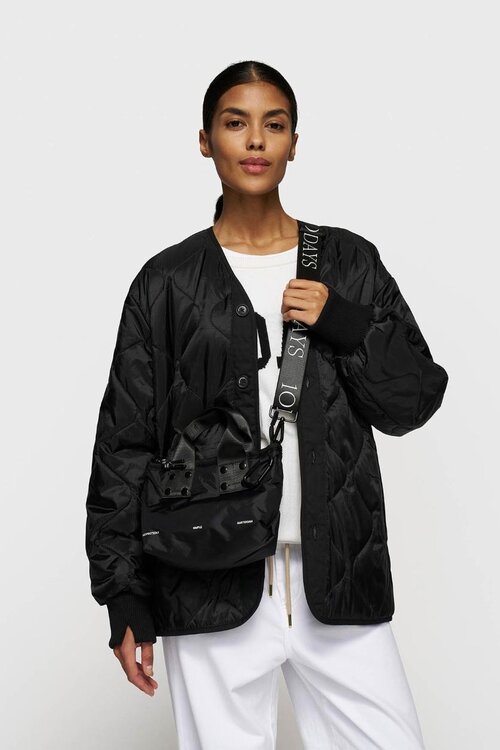 10Days Zwarte gewatteerde shopper klein