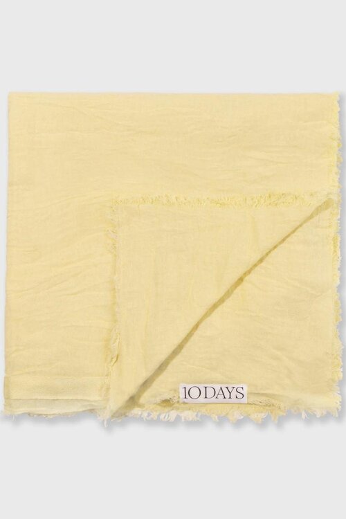 10Days pastel yellow scarf cotton crepe