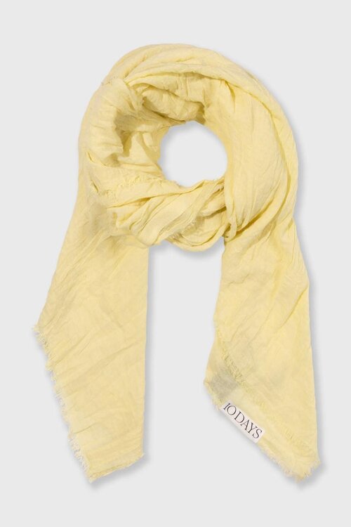 10Days pastel yellow scarf cotton crepe