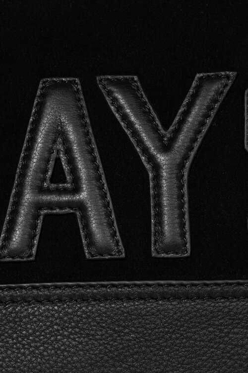 10Days Black leather double mini pouch