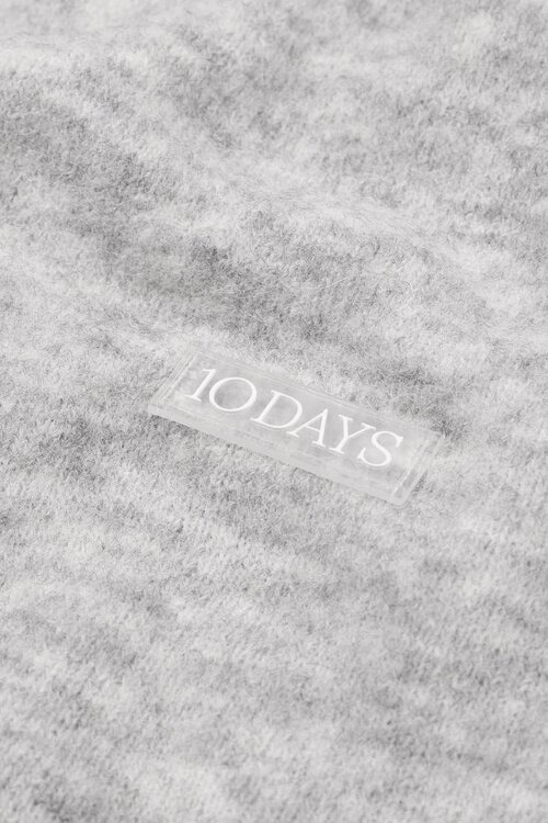10Days Light Grey Melee soft hairy knit scarf