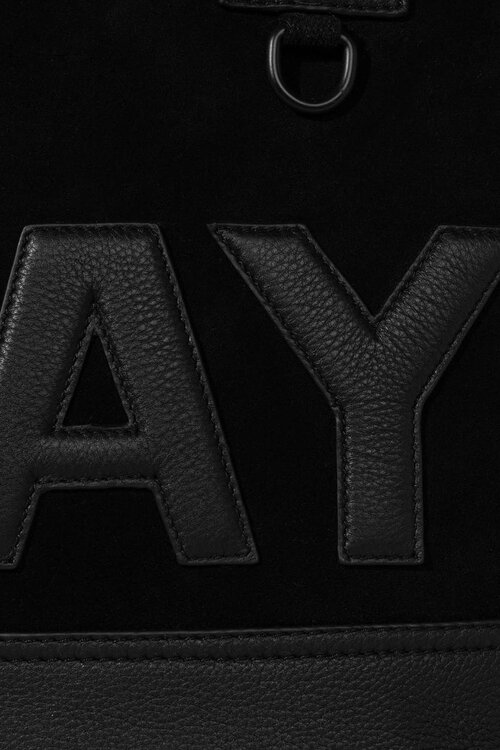 10Days Black leather shopper