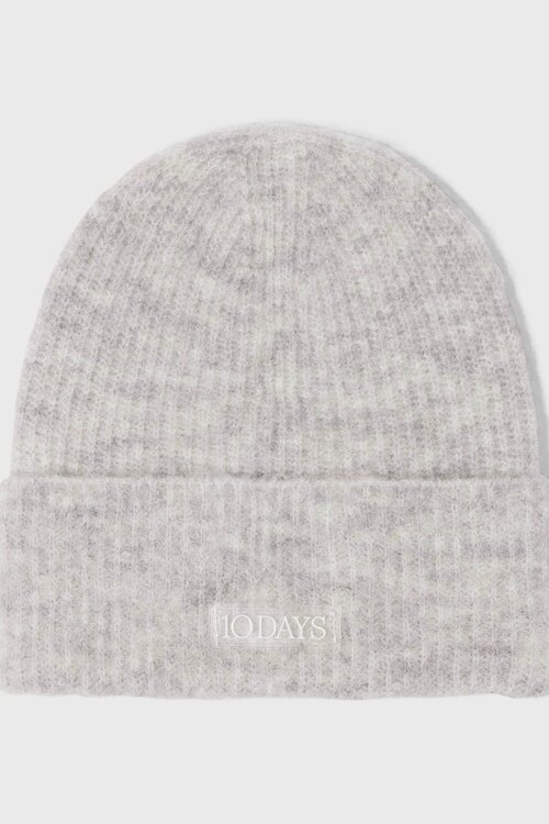 10Days Light Grey Melee soft hairy knit beanie