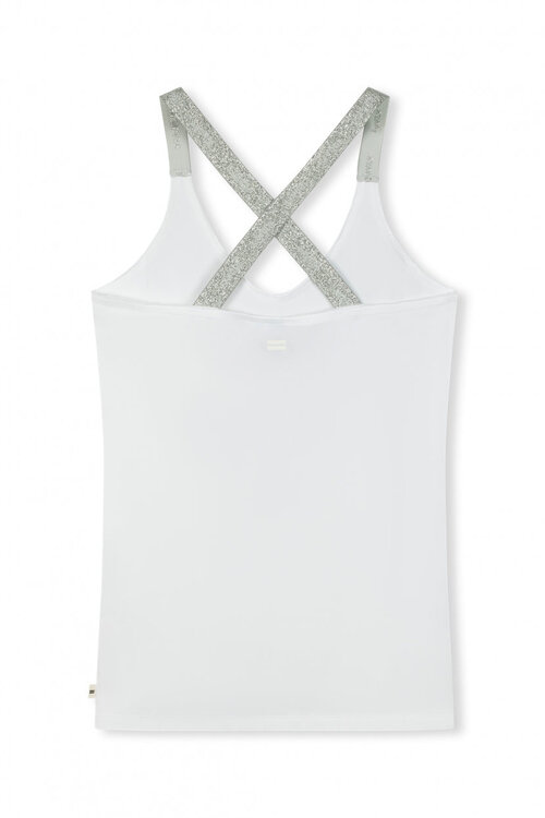 10Days WHITE THE WRAPPER LUREX: Deze elegante lurex wikkeljurk in wit is perfect voor speciale gelegenheden. De glanzende stof voegt een vleugje glamour toe, terwijl de wikkelstijl zorgt voor een flatterende pasvorm.