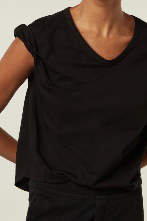 10Days Black THE V-NECK TEE